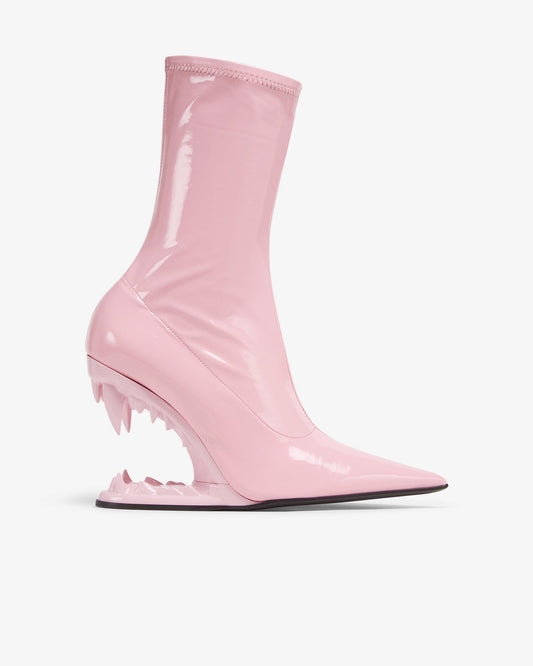 Monster Bite Leather High-Heel Wide Boots