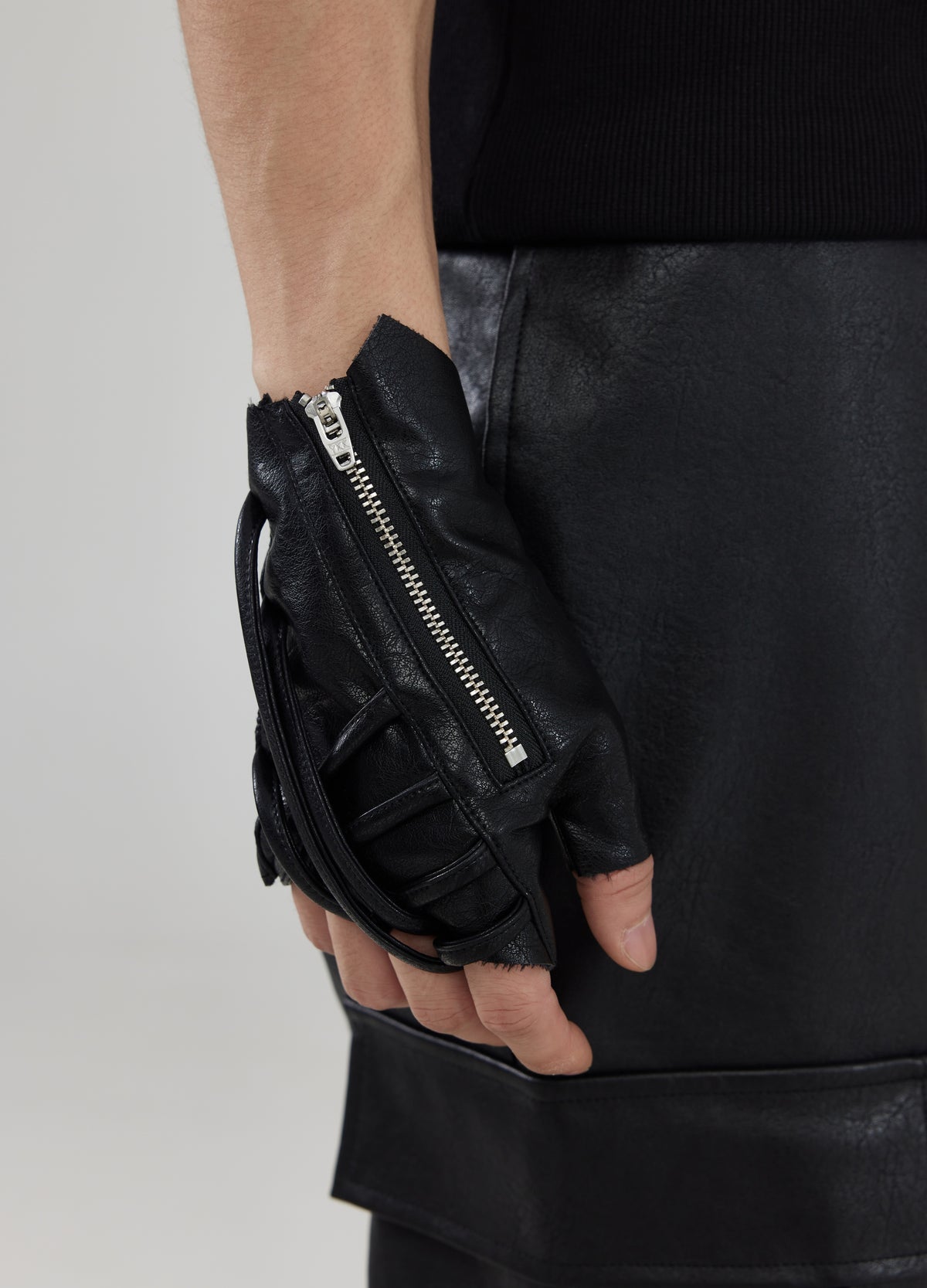 Tactical Mechanics Biker Style Leather Gloves