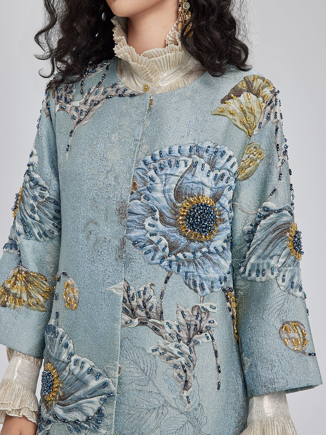 Handcrafted Floral Embroidery Coat