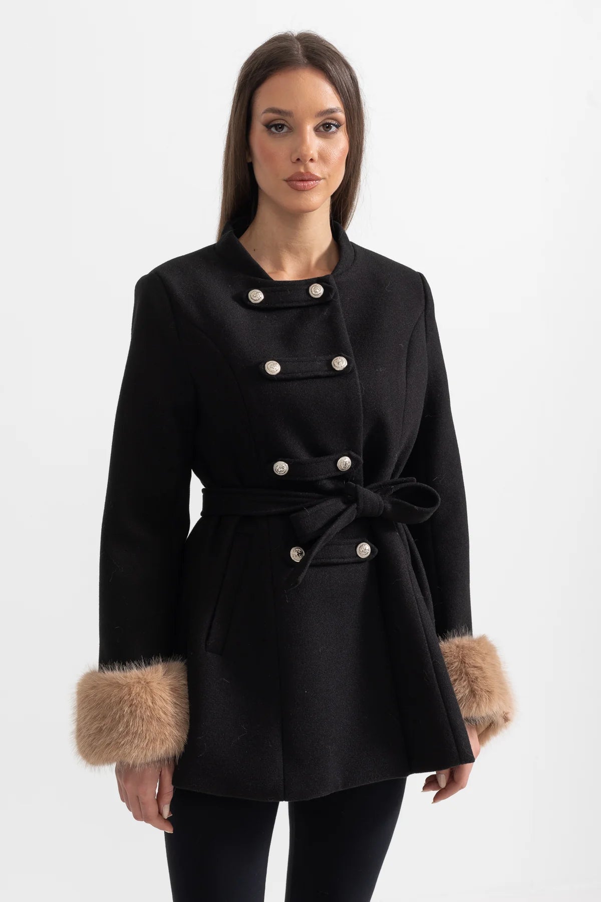 Vintage Old Money Chic Cape Wool Coat