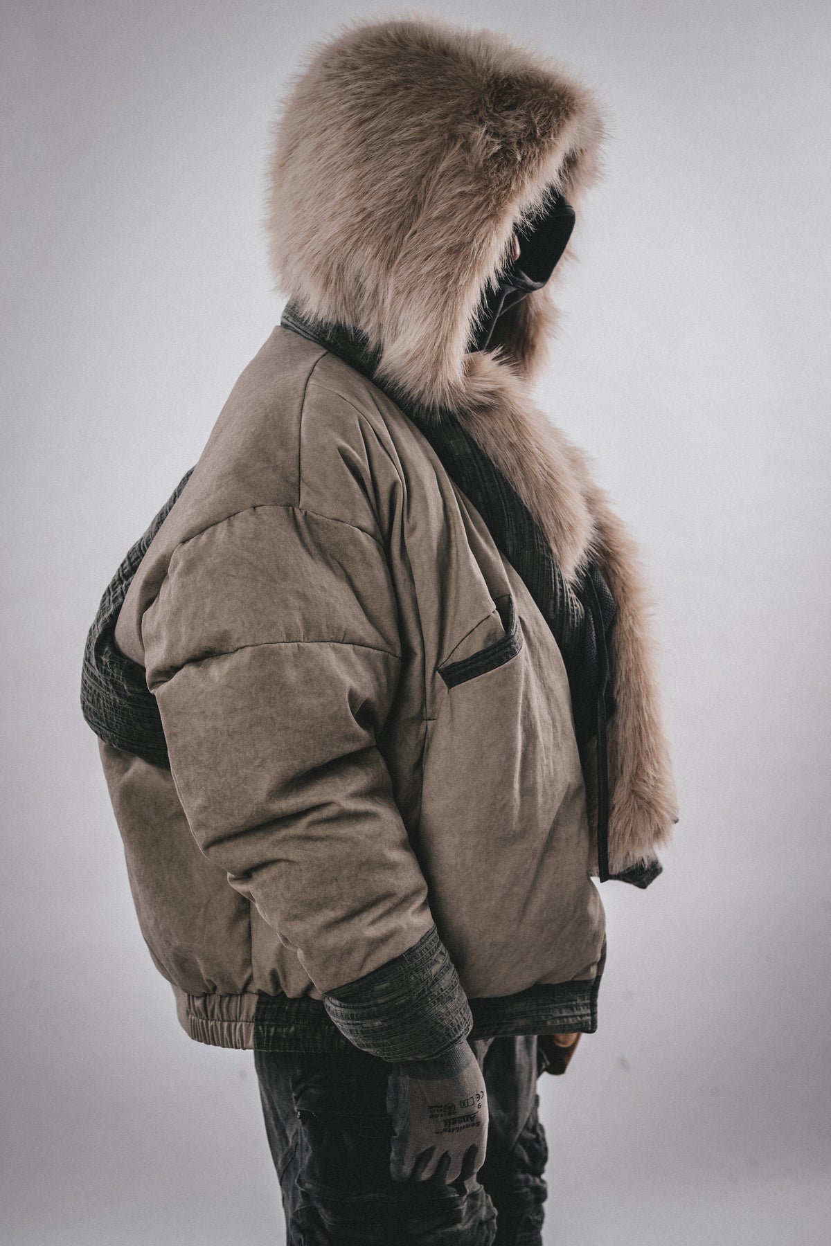 Apocalyptic Fur Cloak Down Winter Jacket