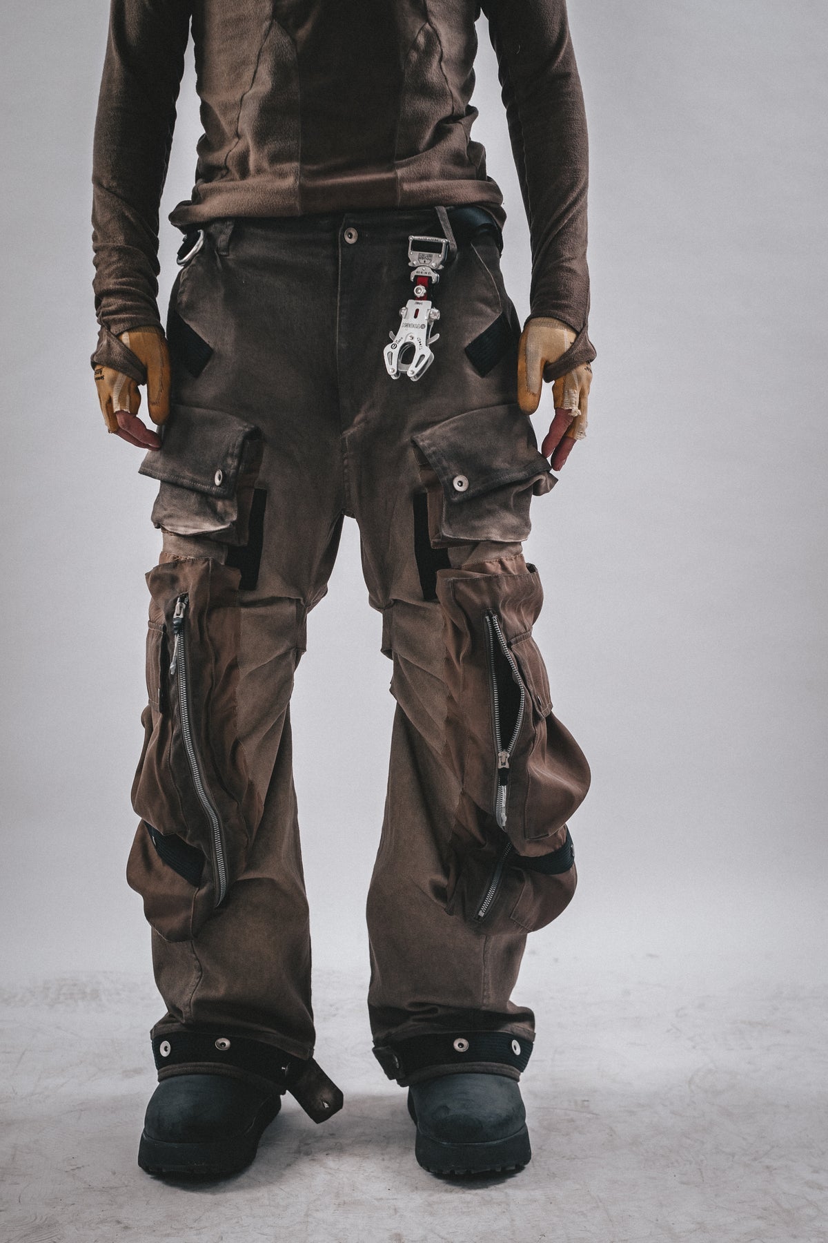 Apocalyptic Big Pockets Wide-Leg Cargo Pants