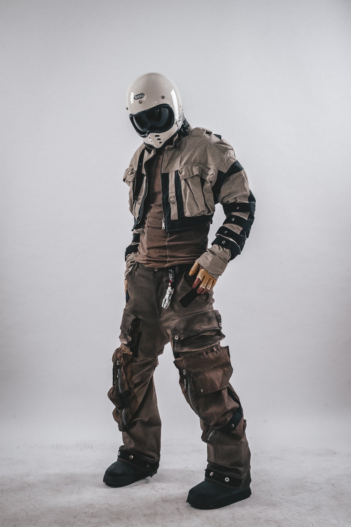 Apocalyptic Big Pockets Wide-Leg Cargo Pants