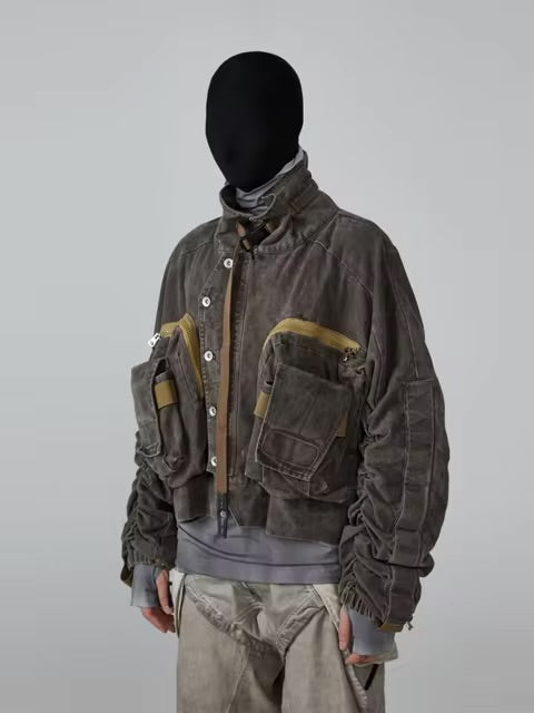 Wasteland Distressed Pocket Style Cargo Jacket