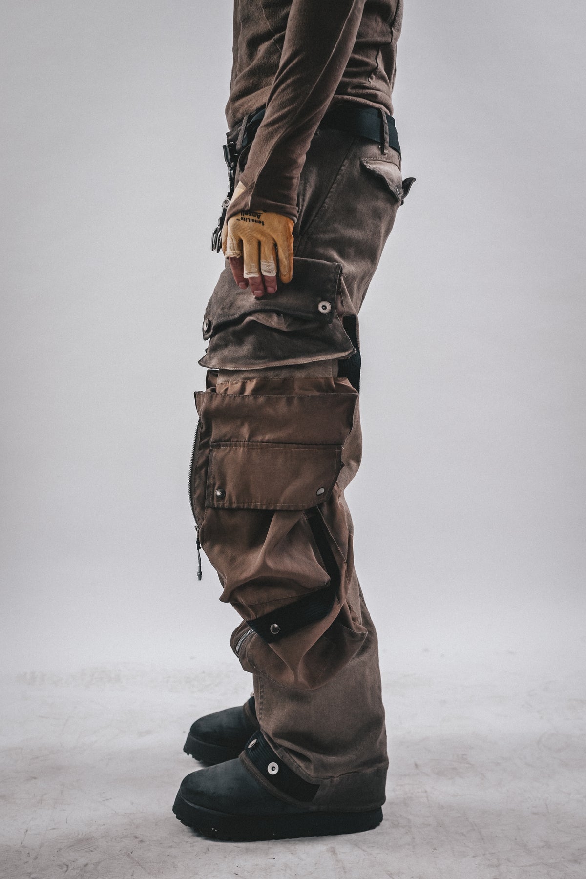 Apocalyptic Big Pockets Wide-Leg Cargo Pants