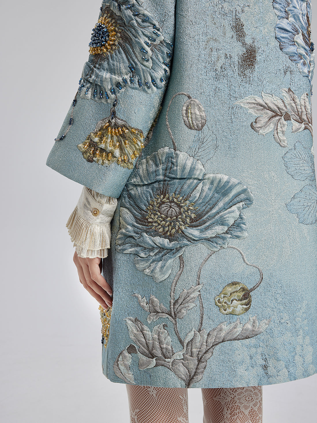 Handcrafted Floral Embroidery Coat