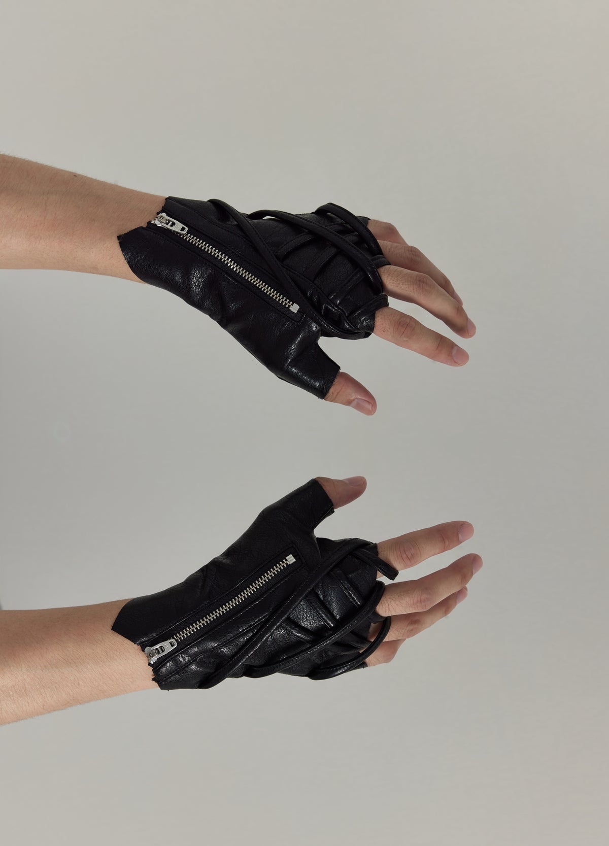 Tactical Mechanics Biker Style Leather Gloves