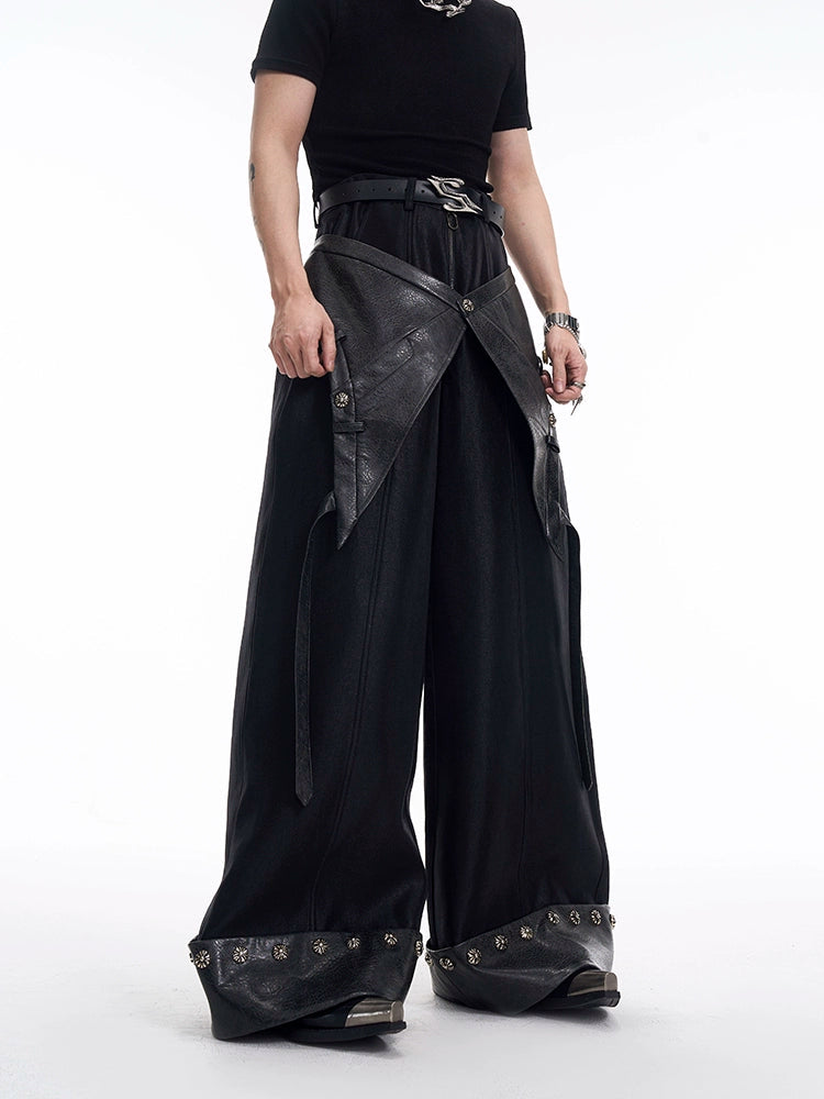 Icon Leather Rivet Baggy Pants