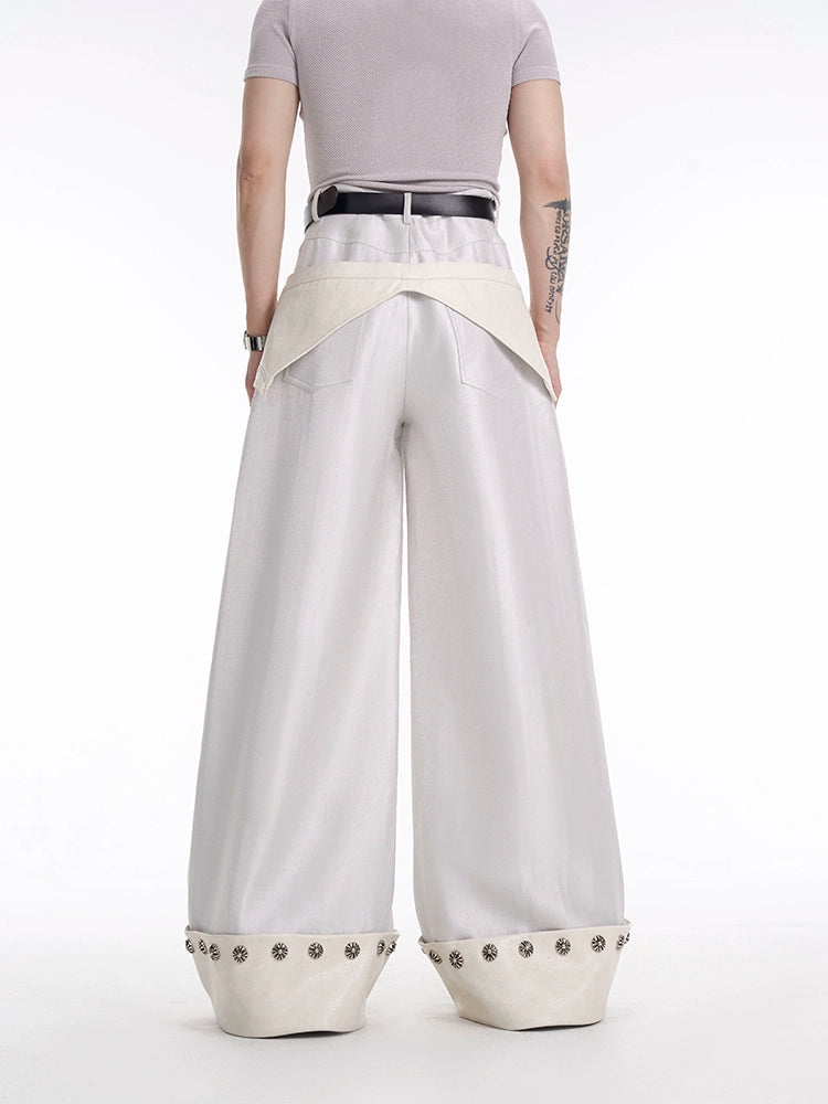 Icon Leather Rivet Baggy Pants