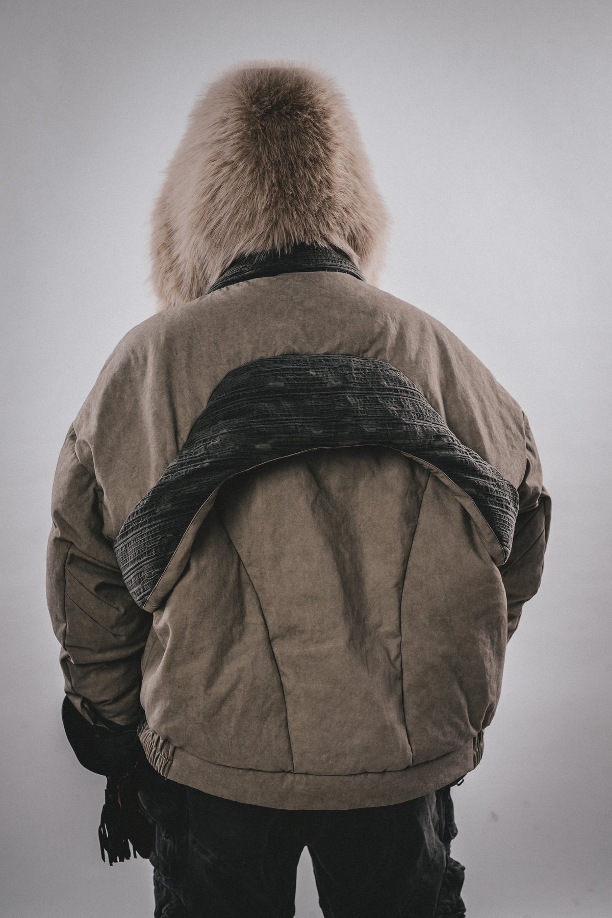 Apocalyptic Fur Cloak Down Winter Jacket