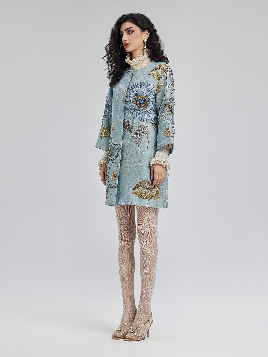 Handcrafted Floral Embroidery Coat